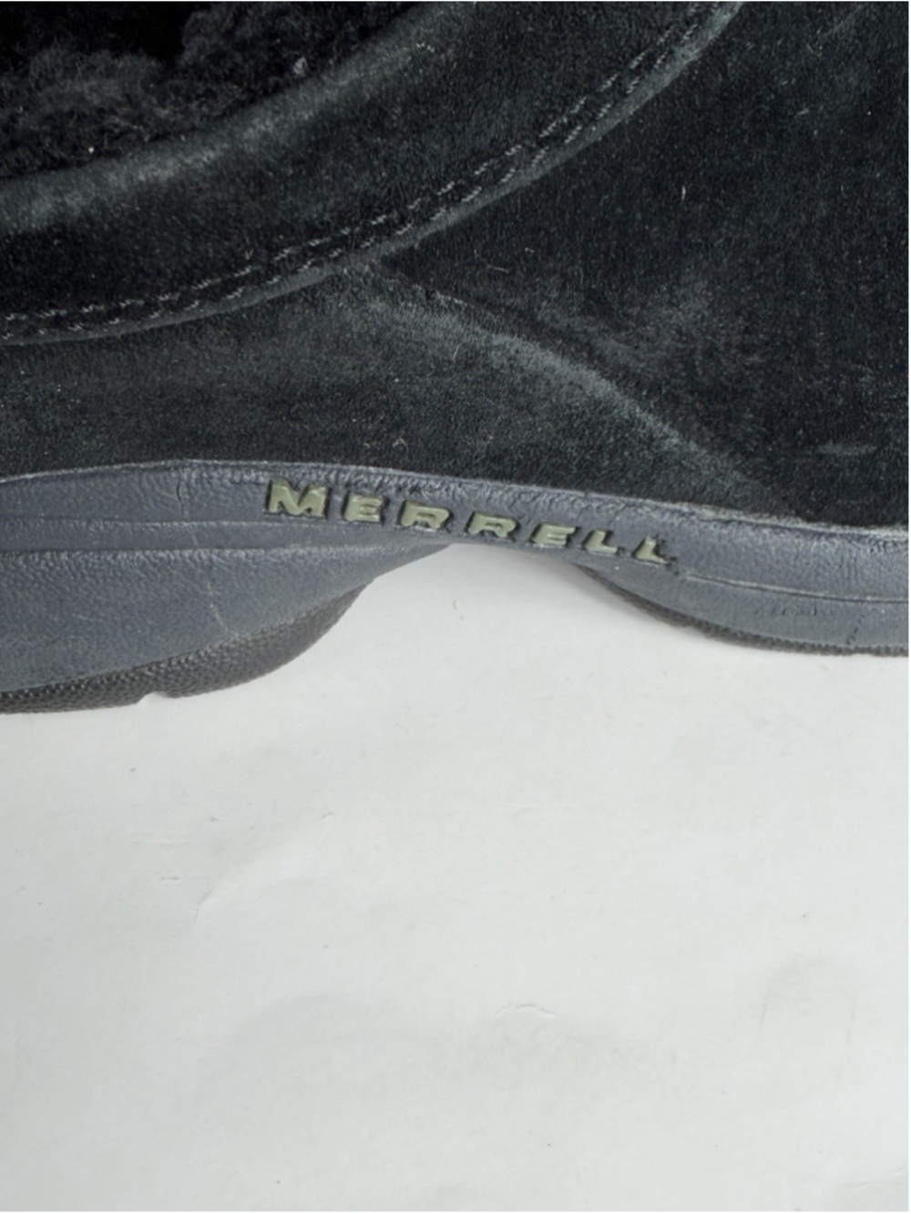 Merrell Women's Black Primo Chill Suede Clog Faux Fur Lined Rubber Sole US 7 - Picture 2 of 7